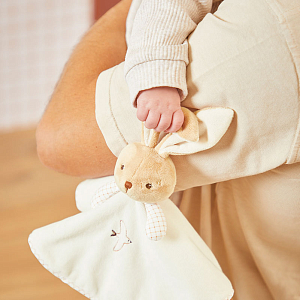 Игрушка-комфортер Kaloo "Кролик", серия "Intemporel", кремовый, 26 см