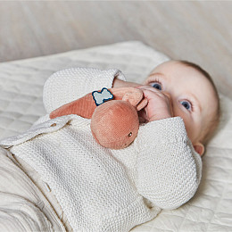 Мяч-погремушка текстильная Kaloo "My little rattle balls", серия "Lapinoo", терракотовая, 6 см