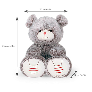 Плюшевая игрушка Kaloo "Медвежонок Prestige Maé", серия "Rouge Kaloo", серый, 38 см