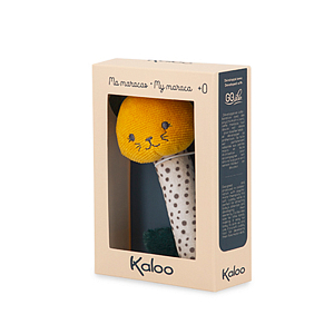 Текстильная погремушка Kaloo "My Soft", желтая, 14 см