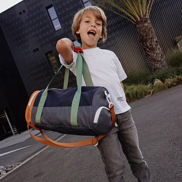 Сумка спортивная Hello Hossy "Mini Marine", темно-серый микс с бежевым