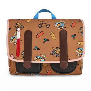 Рюкзак школьный Hello Hossy "School Mascots Ride", шоколадный микс