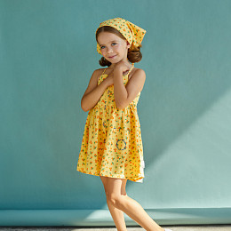 Сарафан Piupiuchick "Yellow Flowers", солнечное настроение