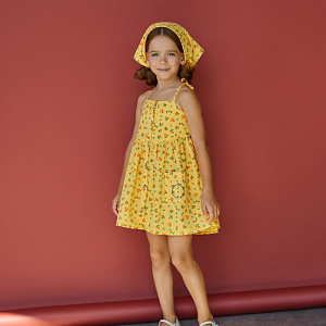 Сарафан Piupiuchick "Yellow Flowers", солнечное настроение