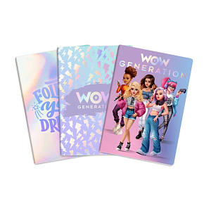 Набор блокнотов в мягкой обложке WOW Generation, 3 шт
