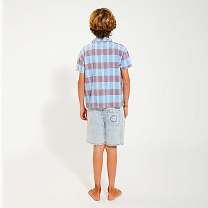 Шорты джинсовые Piupiuchick "Washed Blue Denim", серые