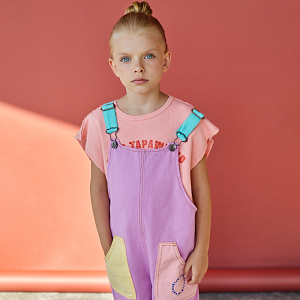 Комбинезон Piupiuchick "Multicolor Pastels", ванильно-клубничное мороженое