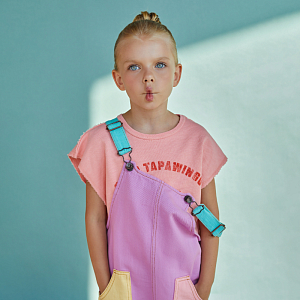 Комбинезон Piupiuchick "Multicolor Pastels", ванильно-клубничное мороженое