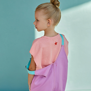 Комбинезон Piupiuchick "Multicolor Pastels", ванильно-клубничное мороженое