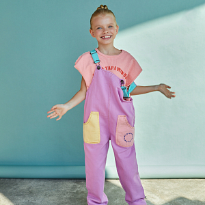 Комбинезон Piupiuchick "Multicolor Pastels", ванильно-клубничное мороженое