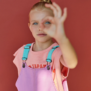 Комбинезон Piupiuchick "Multicolor Pastels", ванильно-клубничное мороженое