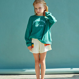 Шорты флисовые Piupiuchick "Multicolor Stripes", молочный коктейль