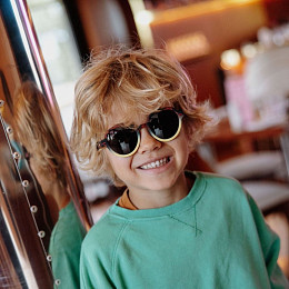 Солнцезащитные очки Hello Hossy "Megy Craky Yellow", леопард с желтым