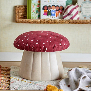 Пуф в виде мухомора Bloomingville MINI "Lue", красный