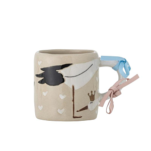 Кружка керамическая Bloomingville MINI "Bambino", кремовая, 225 мл