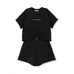 Костюм с шортами MIZA, черный