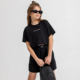 Костюм с шортами MIZA, черный