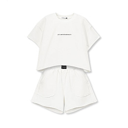 Костюм с шортами MIZA, молочный