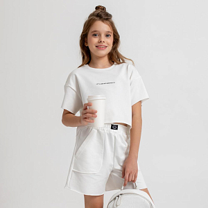 Костюм с шортами MIZA, молочный