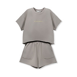 Костюм с шортами MIZA, серый