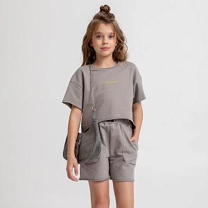 Костюм с шортами MIZA, серый