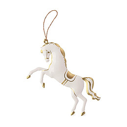 Елочная игрушка LUKNO "Лошадка-цирк", золотая
