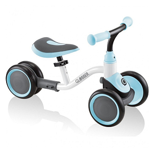 Каталка-беговел GLOBBER "LEARNING BIKE", бело-голубая