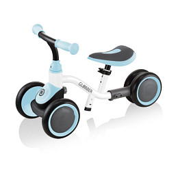 Каталка-беговел с ручкой GLOBBER "LEARNING BIKE" 3 в 1, бело-голубая
