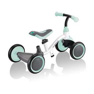 Каталка-беговел с ручкой GLOBBER "LEARNING BIKE" 3 в 1, бело-мятная