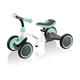 Каталка-беговел с ручкой GLOBBER "LEARNING BIKE" 3 в 1, бело-мятная