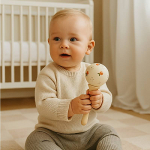 Погремушка-маракас LUKNO, персик