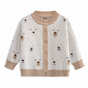 Кардиган вязаный LUKNO "Мишки"