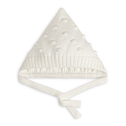 Чепчик вязаный LUKNO, молочный