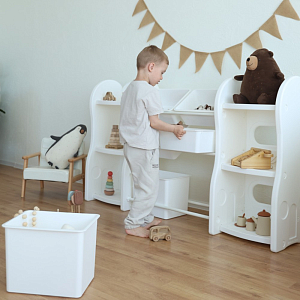 Стеллаж для игрушек iFam "New Design Organizer-4", белый