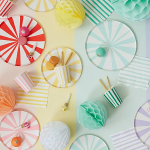 Салфетки в желтую полоску Meri Meri, маленькие, 16 шт