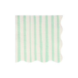 Салфетки в мятную полоску Meri Meri, большие, 16 шт