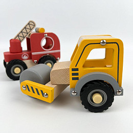 Игрушечный трактор с катком LUKNO, желтый