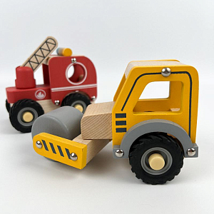 Игрушечный трактор с катком LUKNO, желтый