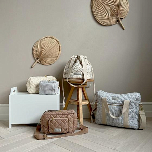 Сумка для мамы Cam Cam Copenhagen "Classic Stripes Blue", голубые полоски, средняя