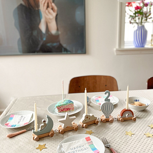 Праздничный поезд Cam Cam Copenhagen "Dreamland", микс с голубым