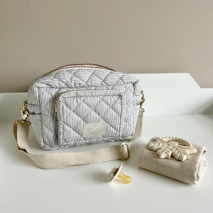 Сумка для мамы Cam Cam Copenhagen "Classic Stripes Blue", голубые полоски, маленькая