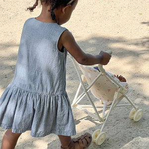 Прогулочная коляска для кукол Cam Cam Copenhagen "Bows", кремовая