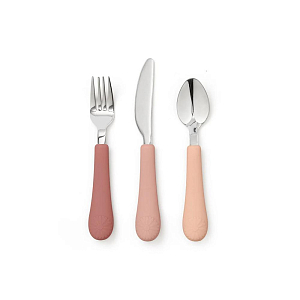 Набор столовых приборов Кам Кам Копенгаген (Cam Cam Copenhagen) "Цветок", розовый микс