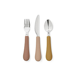 Набор столовых приборов Кам Кам Копенгаген (Cam Cam Copenhagen) "Цветок", темно-розовый микс