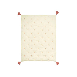 Одеяло с вышивкой Cam Cam Copenhagen "Bows", кремовое, 120 х 90 см