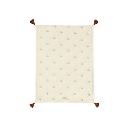 Одеяло с вышивкой Cam Cam Copenhagen "Bicycles", кремовое, 120 х 90 см