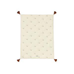 Одеяло с вышивкой Cam Cam Copenhagen "Bicycles", кремовое, 120 х 90 см