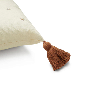 Подушка с вышивкой Cam Cam Copenhagen "Bicycle", кремовая, 35 х 35 см