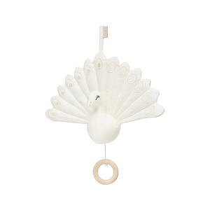 Подвесная музыкальная игрушка Cam Cam Copenhagen "Peacock", сливочный крем