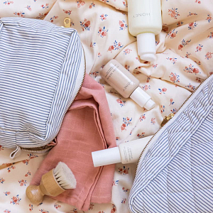 Несессер Cam Cam Copenhagen "Classic Stripes Blue Praline", голубые полоски